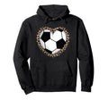 Soccer Heart Leopard Soccer Hoodie - Minimalist Print for Adults