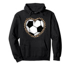 Soccer Heart Leopard Soccer Hoodie - Minimalist Print for Adults