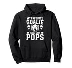 Proud Hockey Goalie Pops Ice Hockey Hoodie - Unique Graphic Men Women