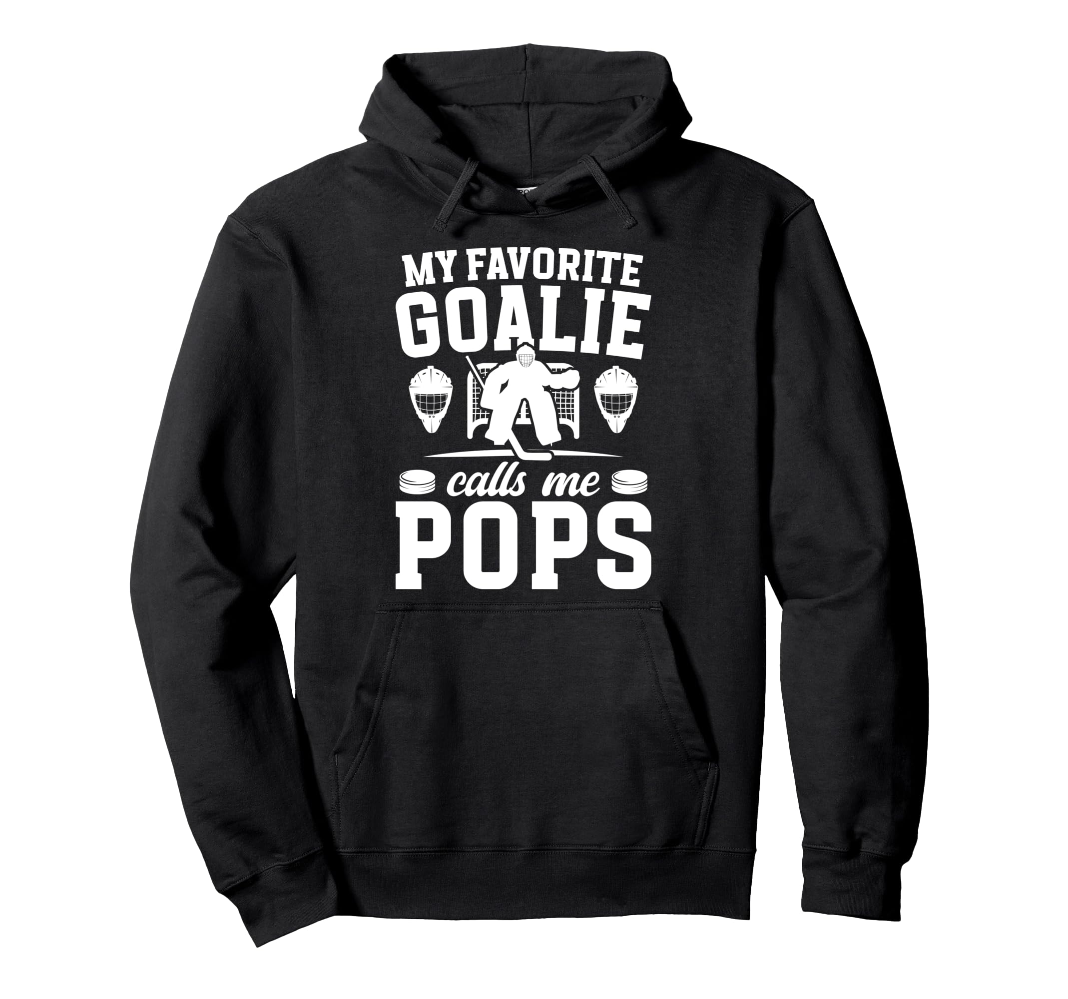 Proud Hockey Goalie Pops Ice Hockey Hoodie - Unique Graphic Men Women
