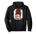 Messy Bun Football Mom Life Leopard Hoodie - Minimalist Print Men Women