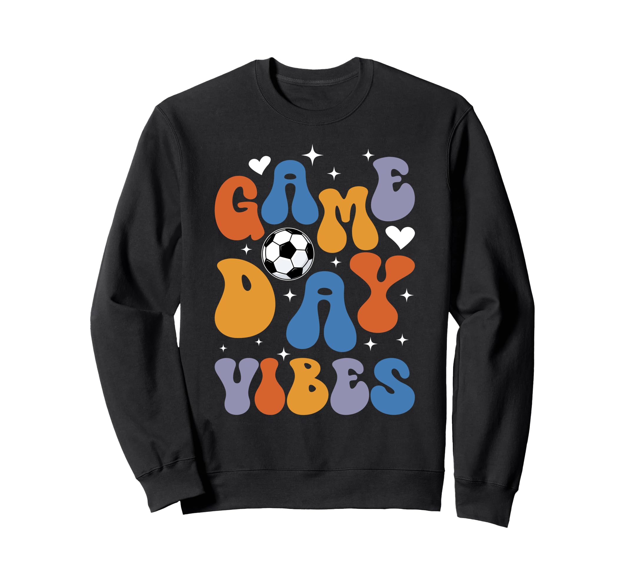 Groovy Soccer Game Day Vibes Sweatshirt - Aesthetic Graphic for Adults