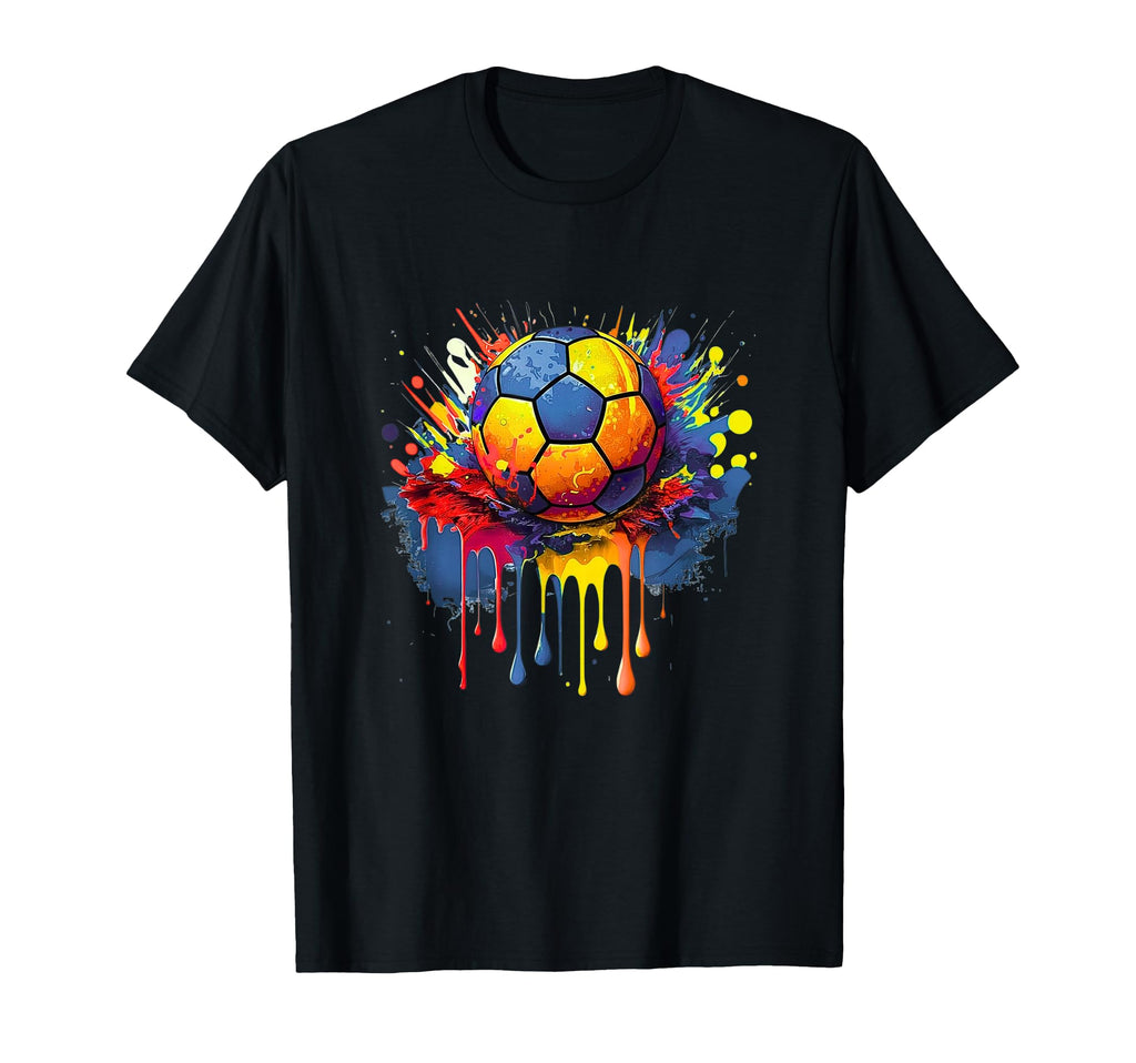 Colorful Soccer Ball Sports Art T-Shirt - Aesthetic Graphic Unisex