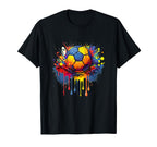 Colorful Soccer Ball Sports Art T-Shirt - Aesthetic Graphic Unisex