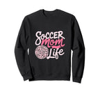 Soccer Mom Life Leopard Mama Sweatshirt - Graphic Print for Adults