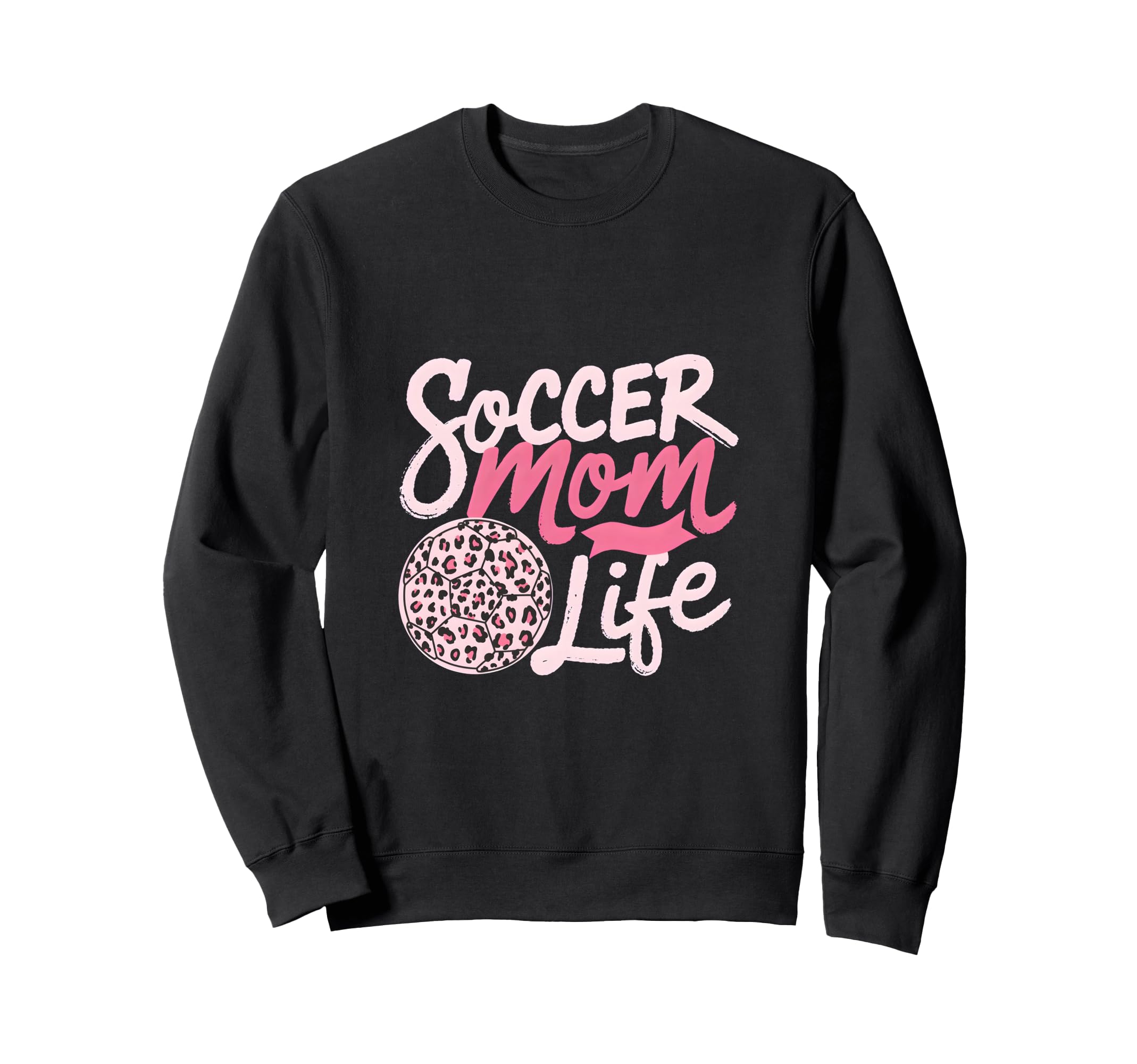 Soccer Mom Life Leopard Mama Sweatshirt - Graphic Print for Adults