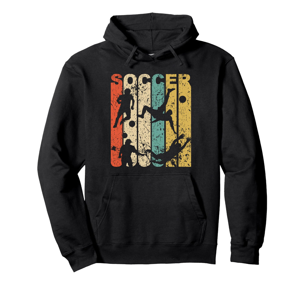 1970S Soccer Distressed Hoodie - Novelty Apparel for Adults