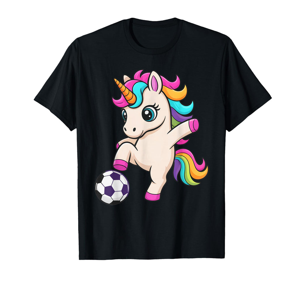 Funny Soccer Unicorn Just Who Loves T-Shirt - Novelty Apparel Men Women