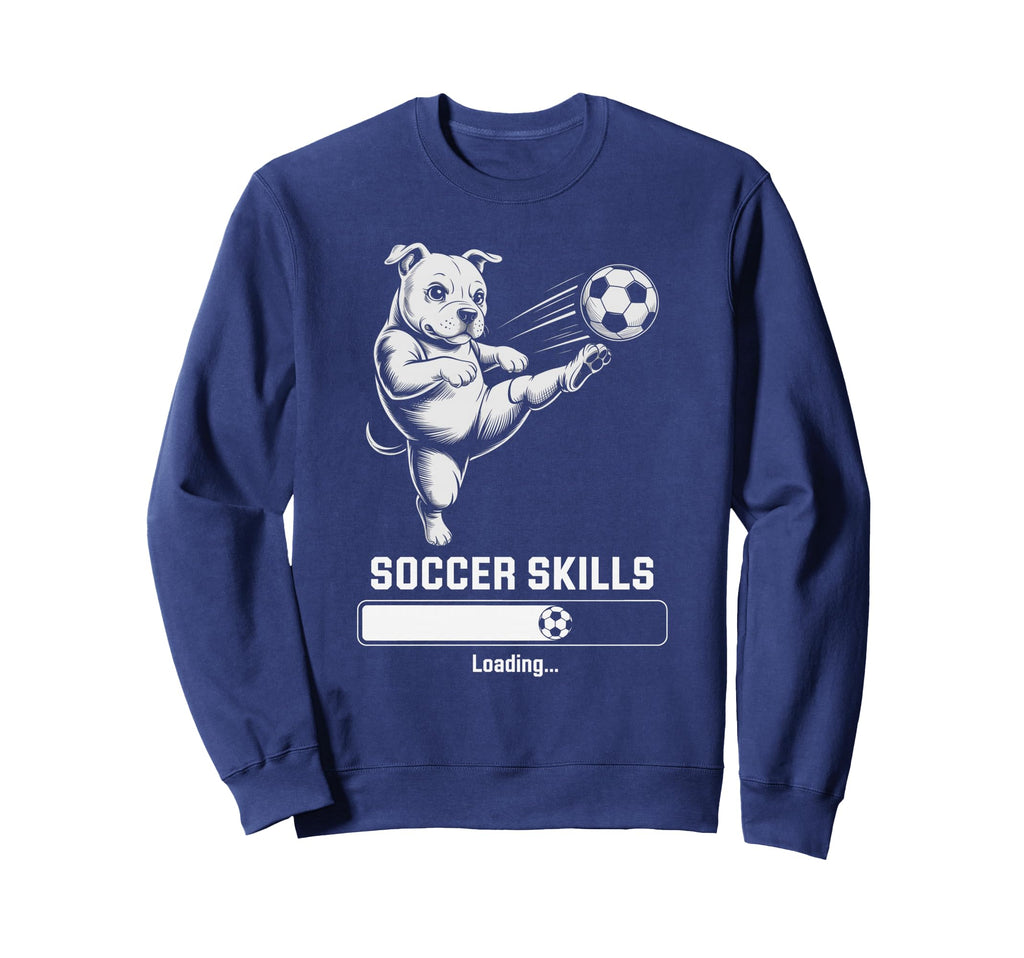 Kawaii Soccer Pug Skills Sweatshirt - Fun Novelty Design for Adults
