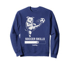 Kawaii Soccer Pug Skills Sweatshirt - Fun Novelty Design for Adults