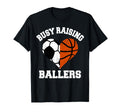 Busy Raising Ballers Soccer Basketball T-Shirt - Trendy Graphic Men Women