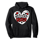 Soccer Sister Heart Sister Soccer Hoodie - Novelty Apparel Men Women