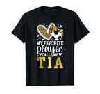 My Favorite Soccer Player Calls Me Tia T-Shirt - Minimalist Print Unisex