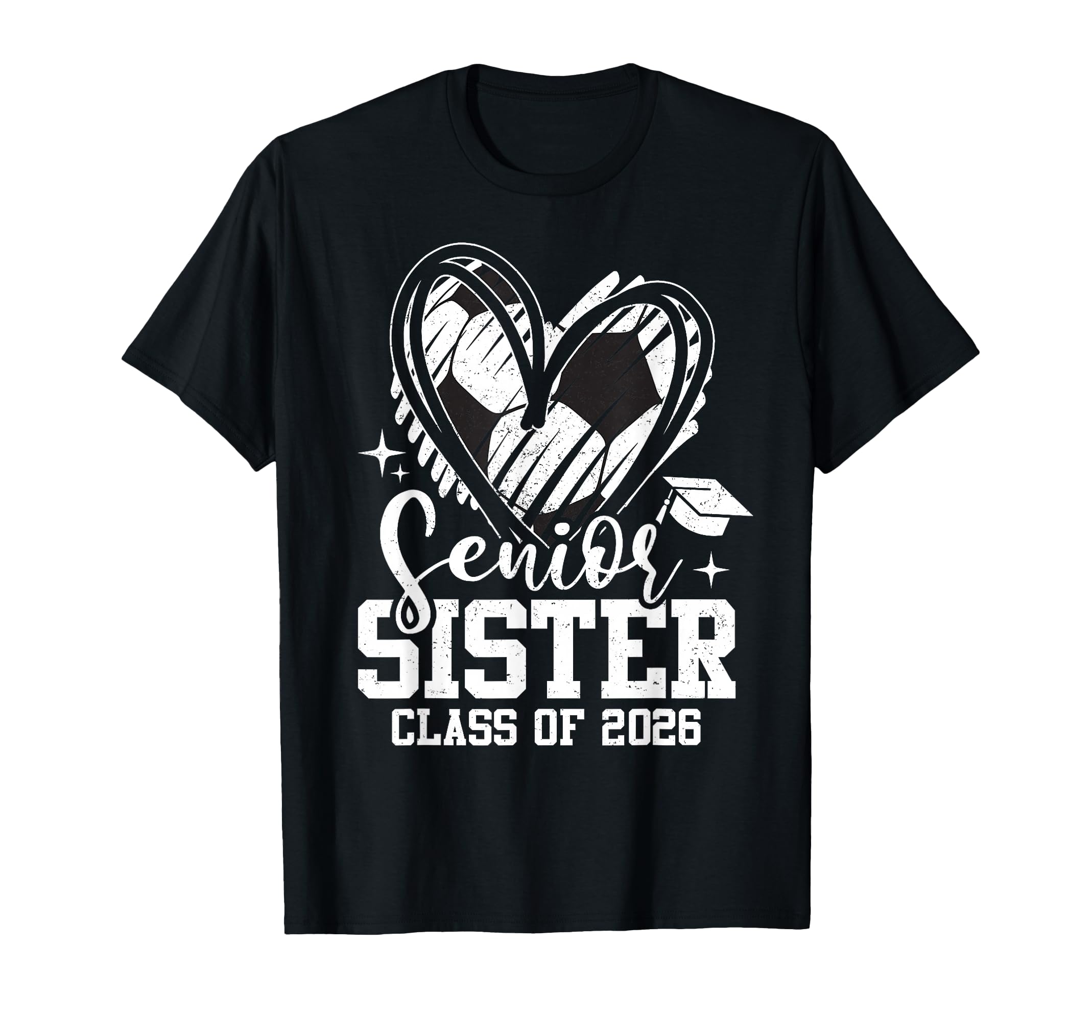 Senior Sister Class 2026 Soccer T-Shirt - Casual Everyday Wear Unisex