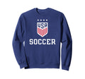 United States Soccer Icon Navy Uswnt Sweatshirt - Unique Graphic Unisex