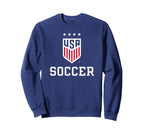 United States Soccer Icon Navy Uswnt Sweatshirt - Unique Graphic Unisex