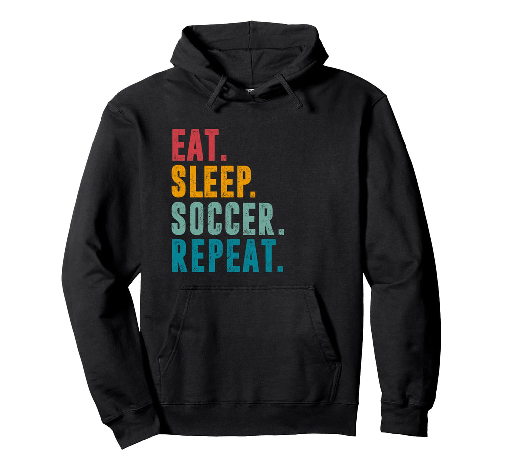 Eat Sleep Soccer Repeat Football Player Hoodie - Custom Art Print Men Women