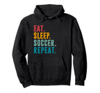 Eat Sleep Soccer Repeat Football Player Hoodie - Custom Art Print Men Women