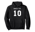 Number 10 Biggest Fan Sport Spirit Wear Hoodie - Minimalist Print Unisex