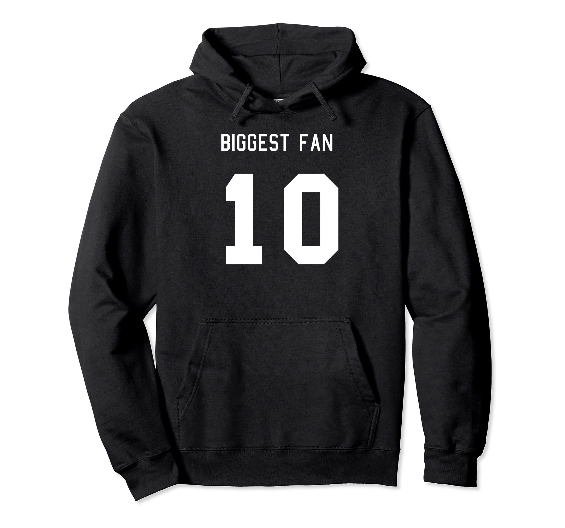 Number 10 Biggest Fan Sport Spirit Wear Hoodie - Minimalist Print Unisex