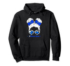 Soccer Mom Messy Bun Hair Soccer Football Hoodie - Trendy Graphic Unisex