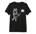 Funny Raccoon Soccer Balls Player T-Shirt - Custom Art Print for Adults