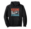 Soccer Kicking And Running While Hoodie - Fun Novelty Design for Adults