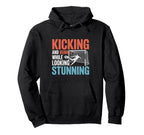 Soccer Kicking And Running While Hoodie - Fun Novelty Design for Adults