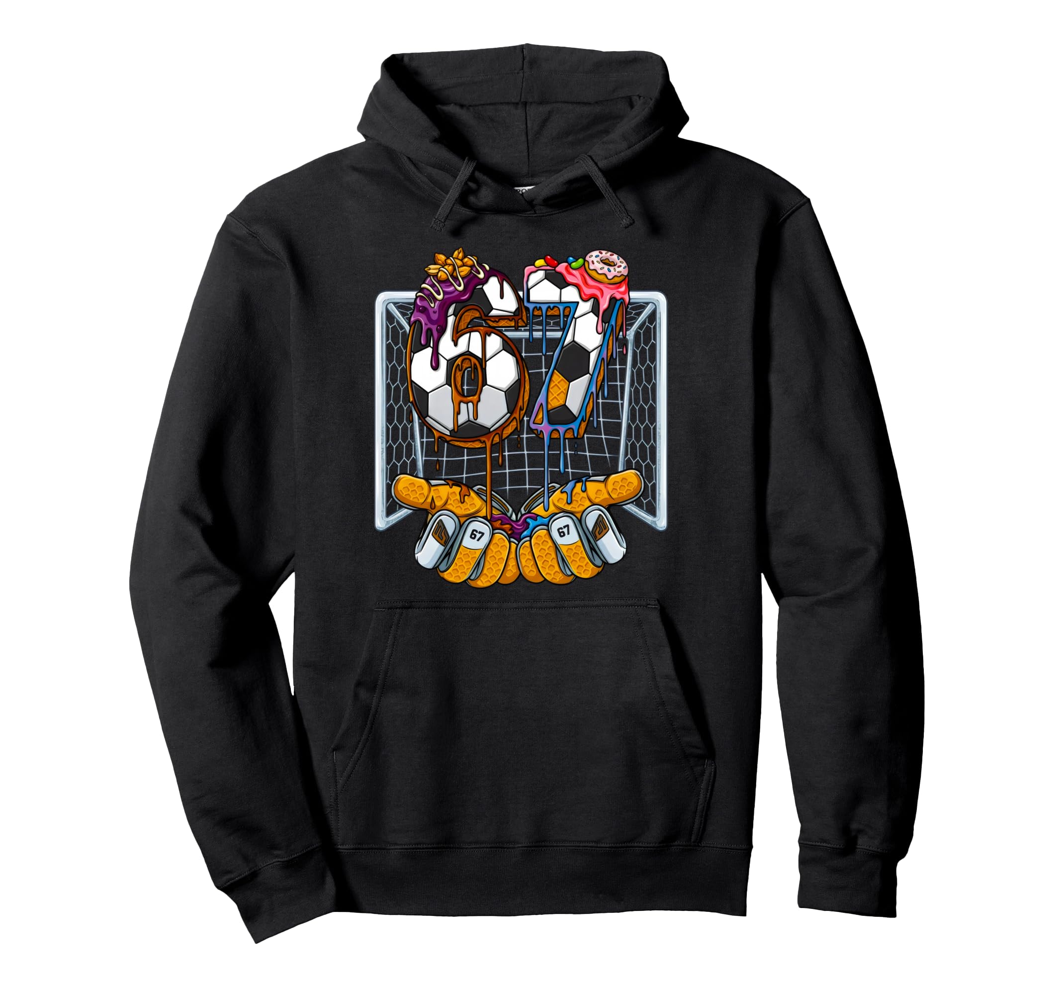 Soccer 67 Six Seven Drip Meme Goalie Hoodie - Custom Art Print Men Women