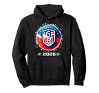 American Flag Soccer Player Teen Hoodie - Streetwear Style for Adults