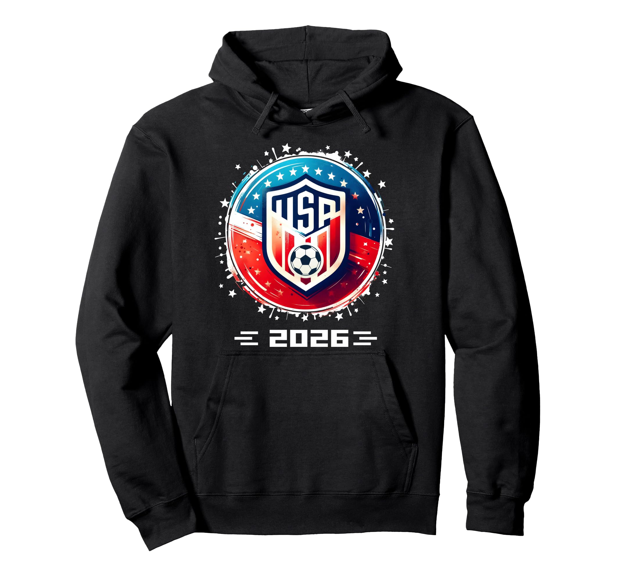 American Flag Soccer Player Teen Hoodie - Streetwear Style for Adults