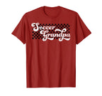 Soccer Grandpa Grandfather Checkered T-Shirt - Streetwear Style Men Women