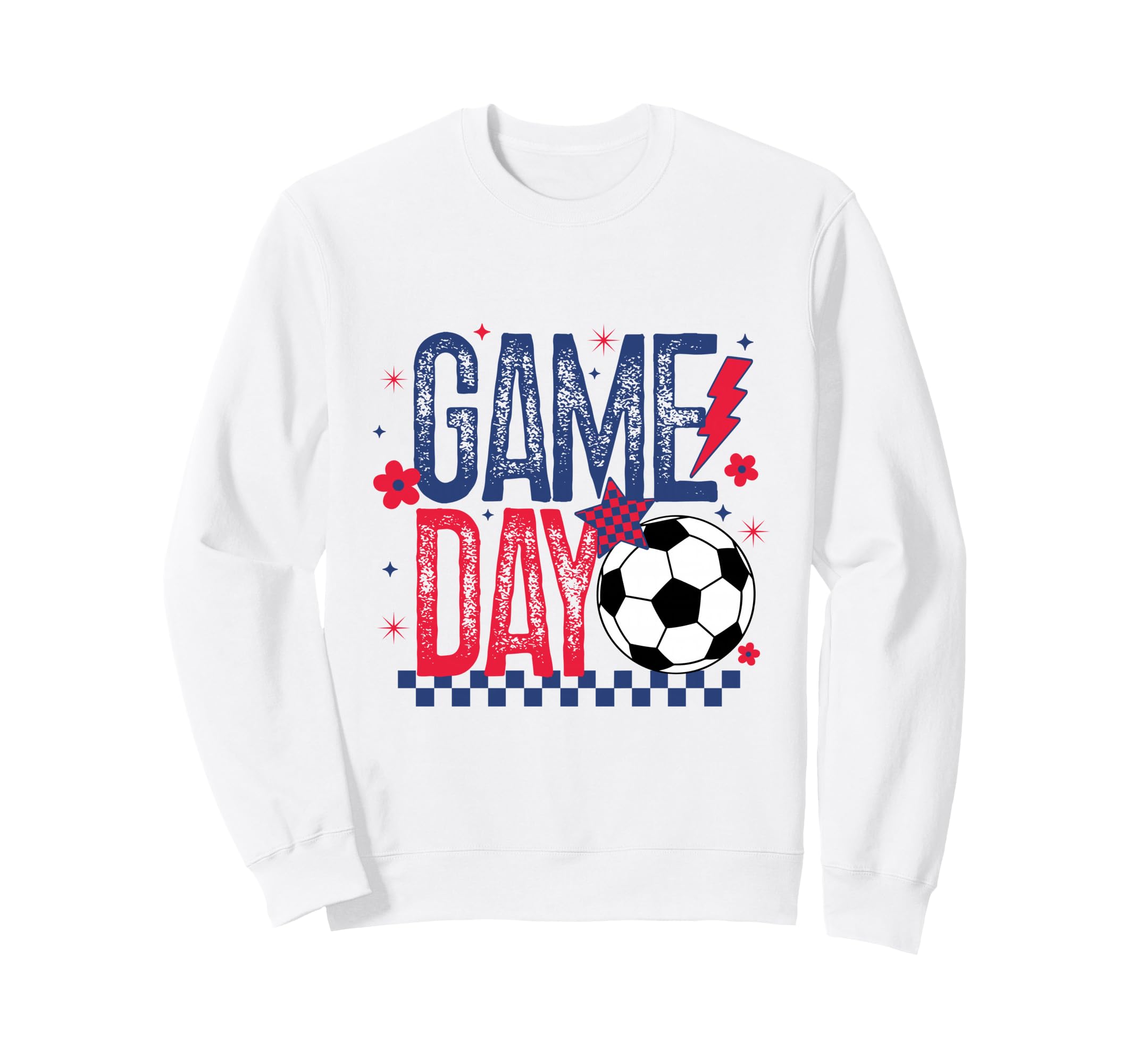 Game Day Soccer Season Blue Sweatshirt - Casual Everyday Wear Men Women
