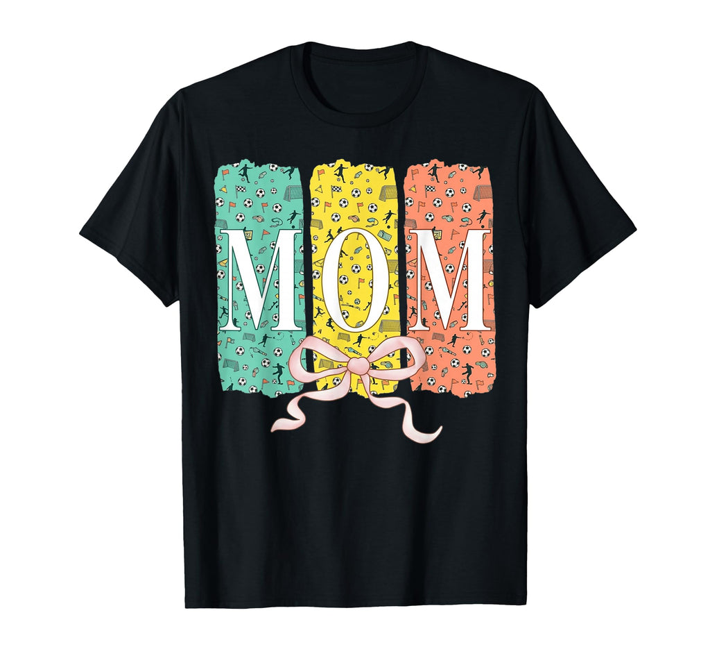 Soccer Mom Coquette Bow Soccer T-Shirt - Fun Novelty Design for Adults