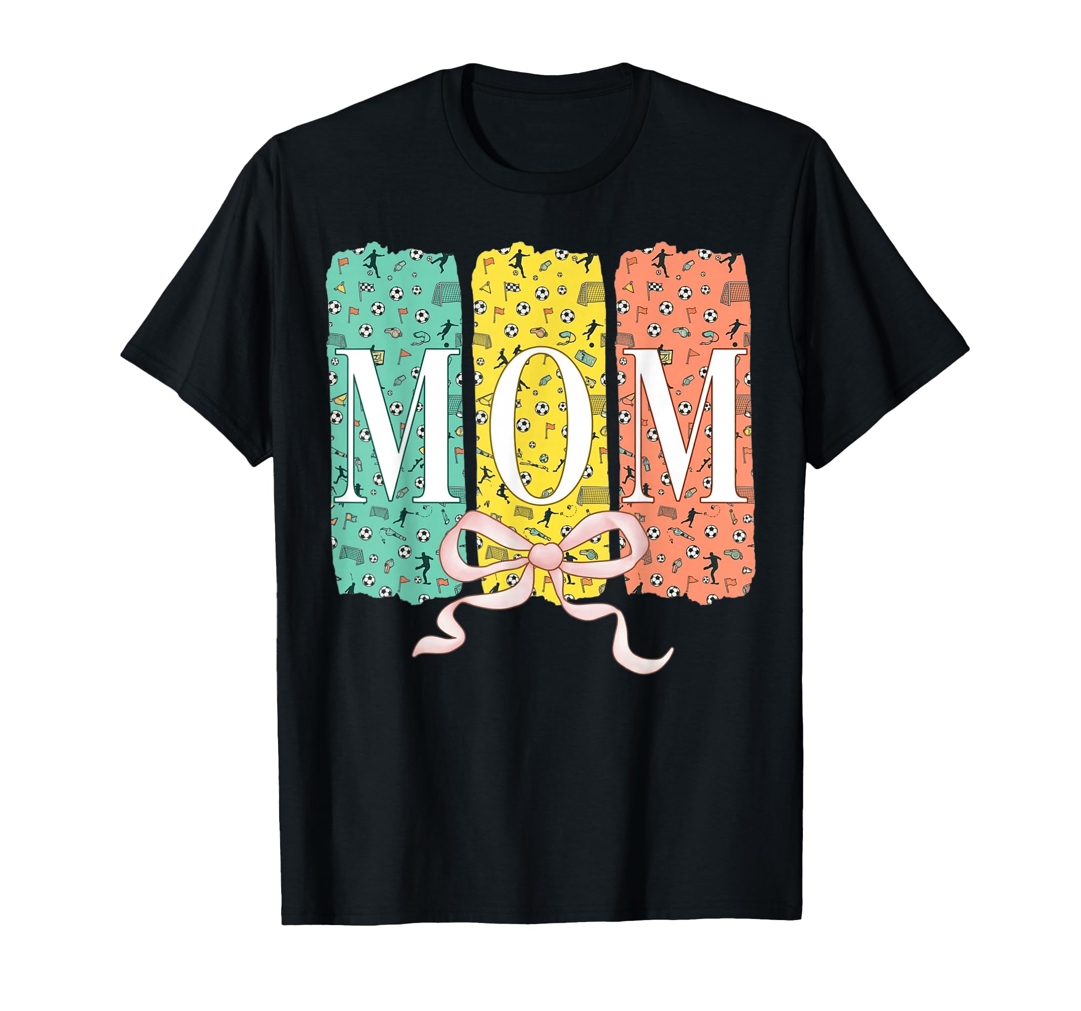 Soccer Mom Coquette Bow Soccer T-Shirt - Fun Novelty Design for Adults
