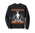 Defensive Midfielder Day Zombie Sweatshirt - Unique Graphic Men Women