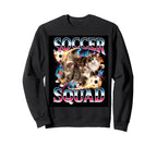 Soccer Squad Funny Cat Meme 90S Sweatshirt - Custom Art Print for Adults