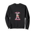 Loves Soccer Funny Sport Sweatshirt - Novelty Apparel for Adults