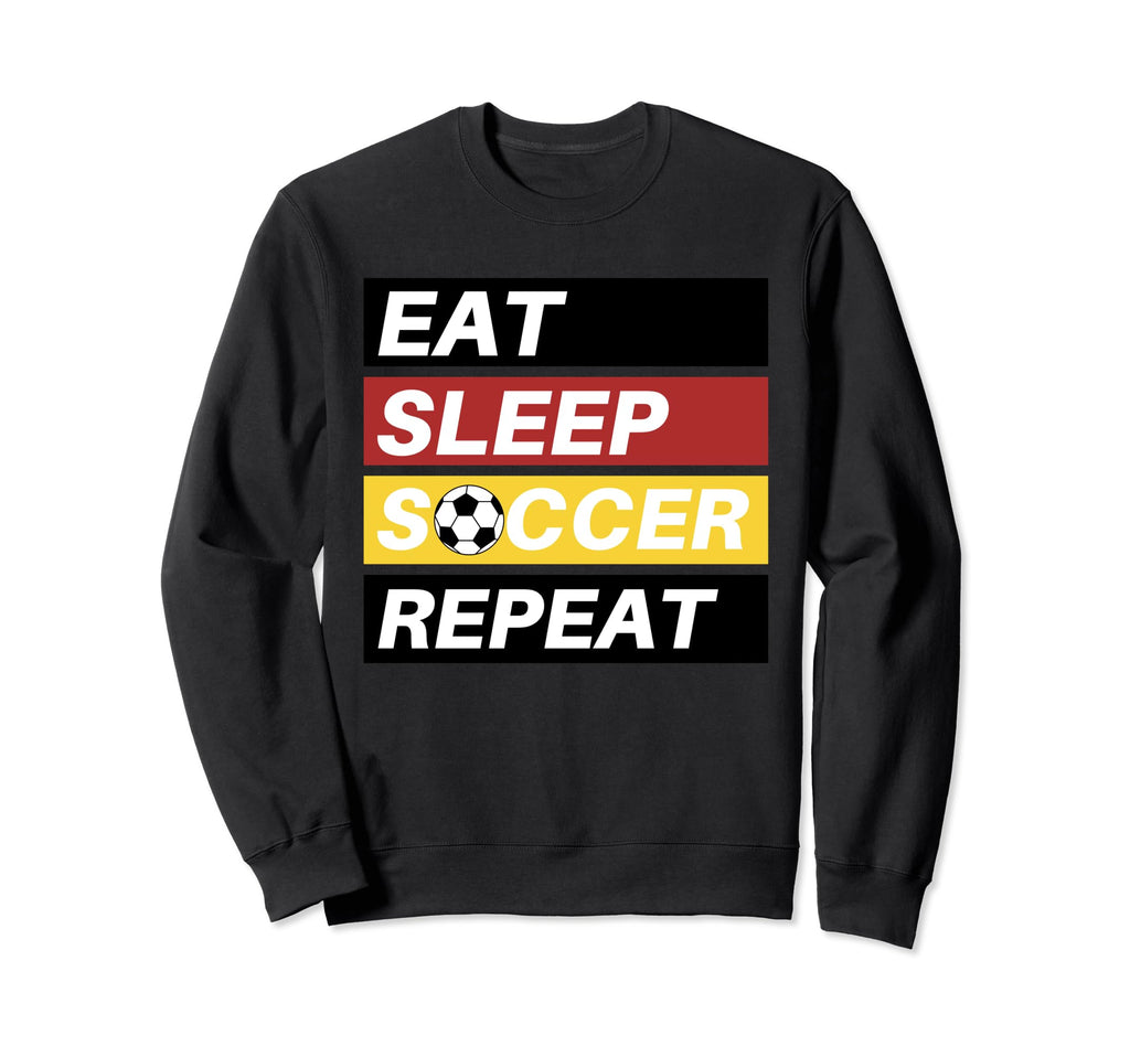Eat Sleep Soccer Repeat Sport Sweatshirt - Fun Novelty Design for Adults