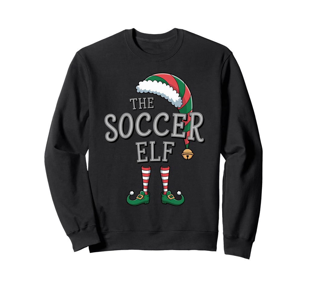 Soccer Elf Matching Family Soccer Sweatshirt - Custom Art Print for Adults
