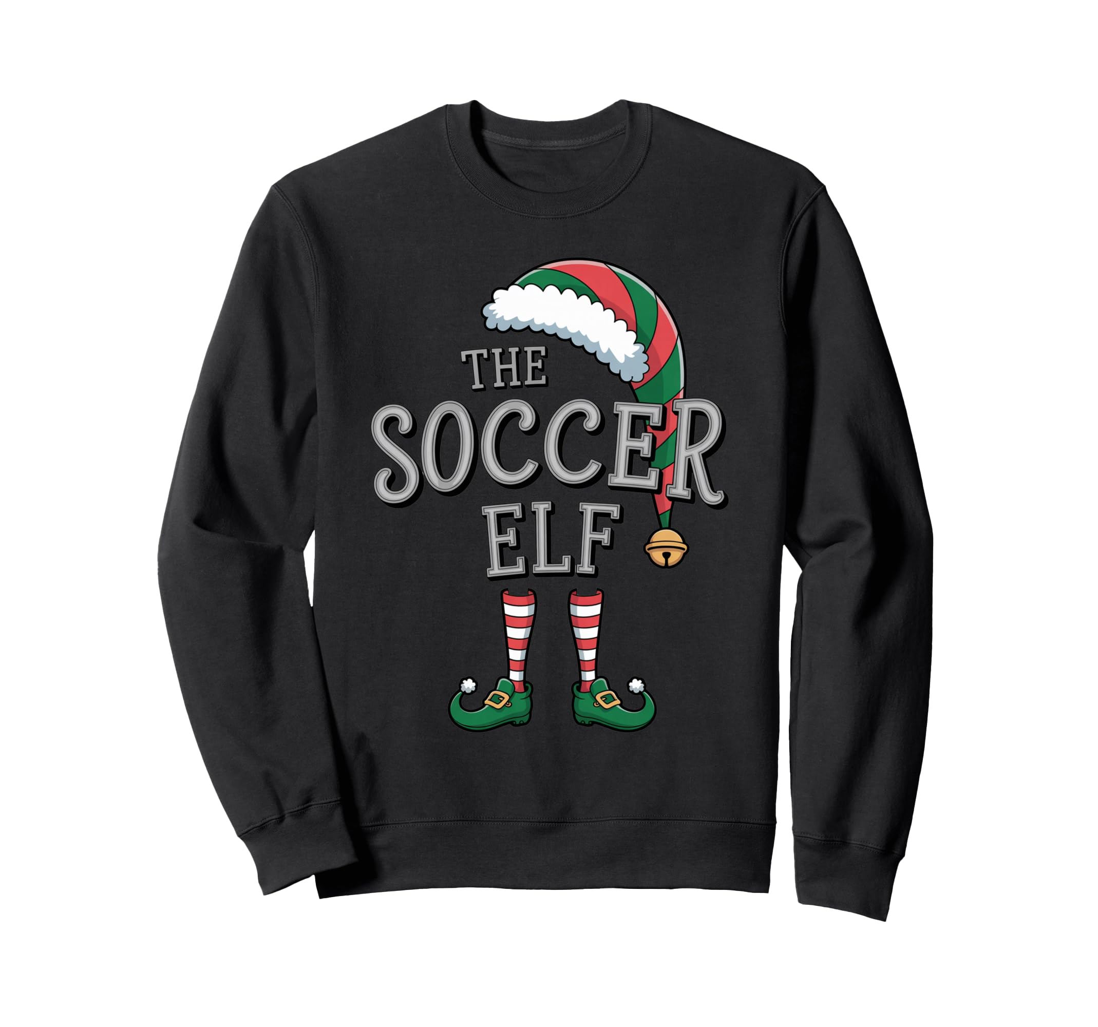 Soccer Elf Matching Family Soccer Sweatshirt - Custom Art Print for Adults