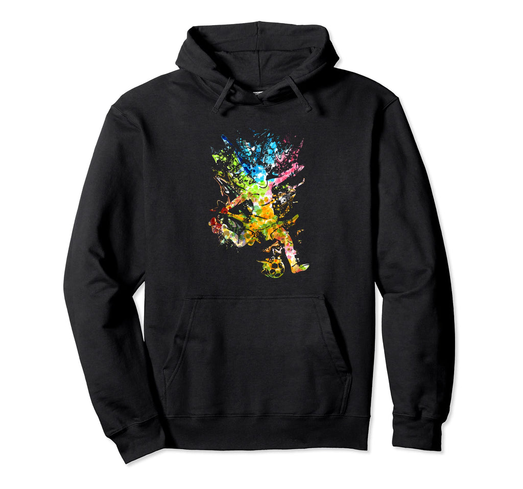 Soccer Colorful Soccer Splash Hoodie - Novelty Apparel for Adults