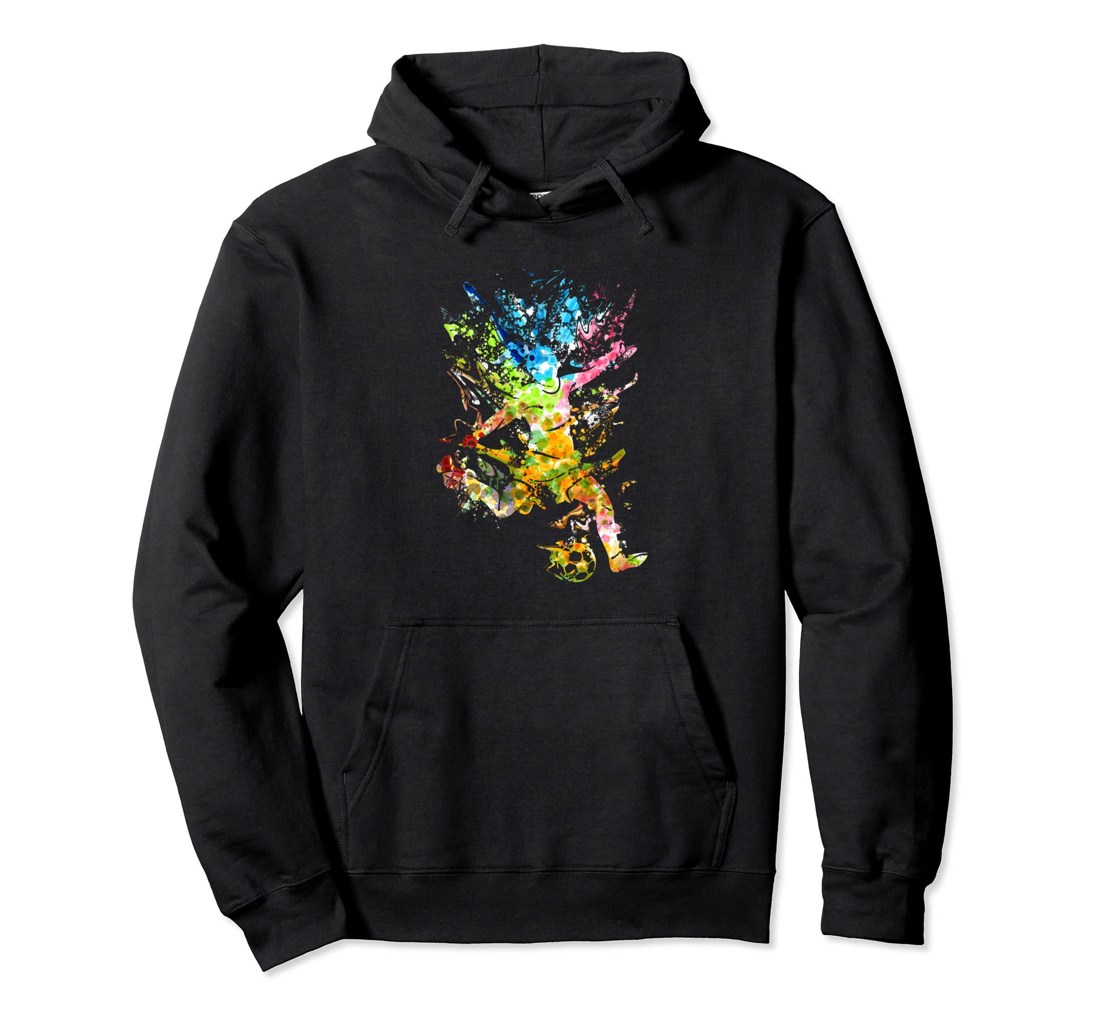 Soccer Colorful Soccer Splash Hoodie - Novelty Apparel for Adults