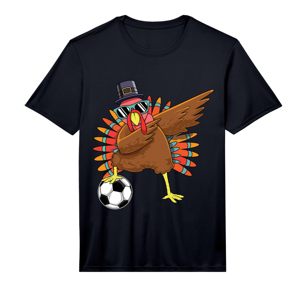 Funny Soccer Thanksgiving Dabbing T-Shirt - Novelty Apparel for Adults