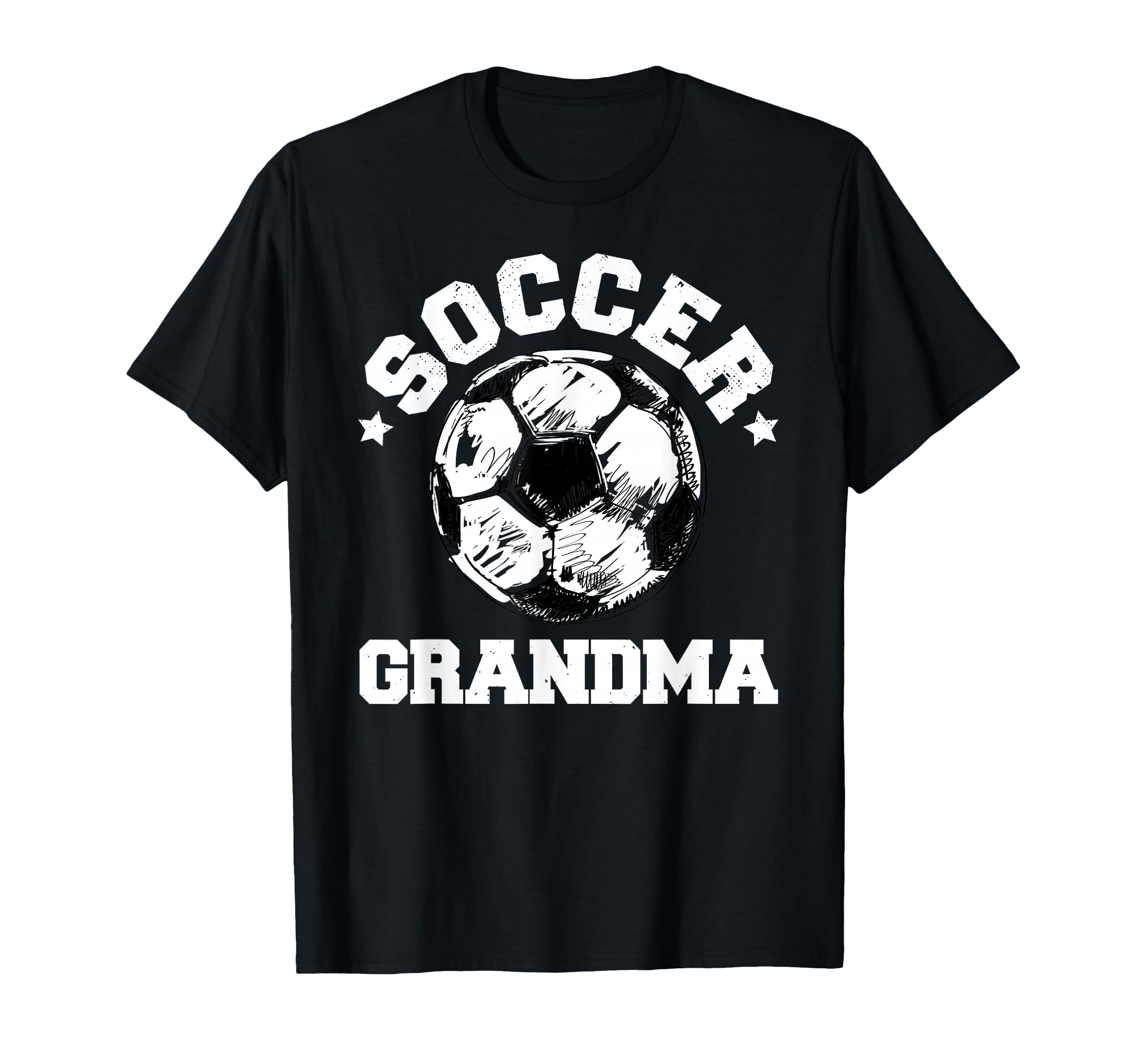 Soccer Grandma Soccer Ball Distressed T-Shirt - Streetwear Style Unisex