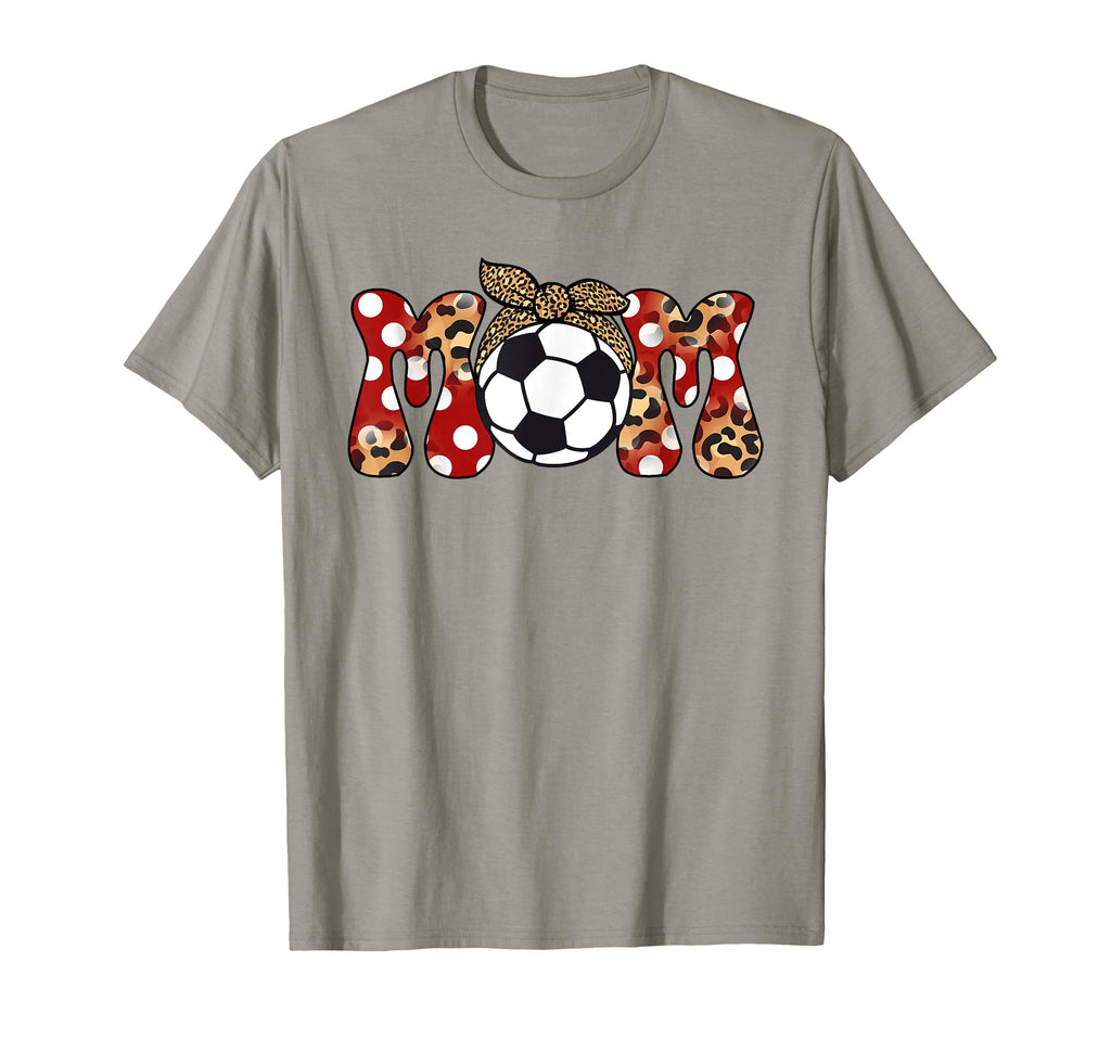 Soccer Mom Red Cheetah Leopard Soccer T-Shirt - Trendy Graphic for Adults