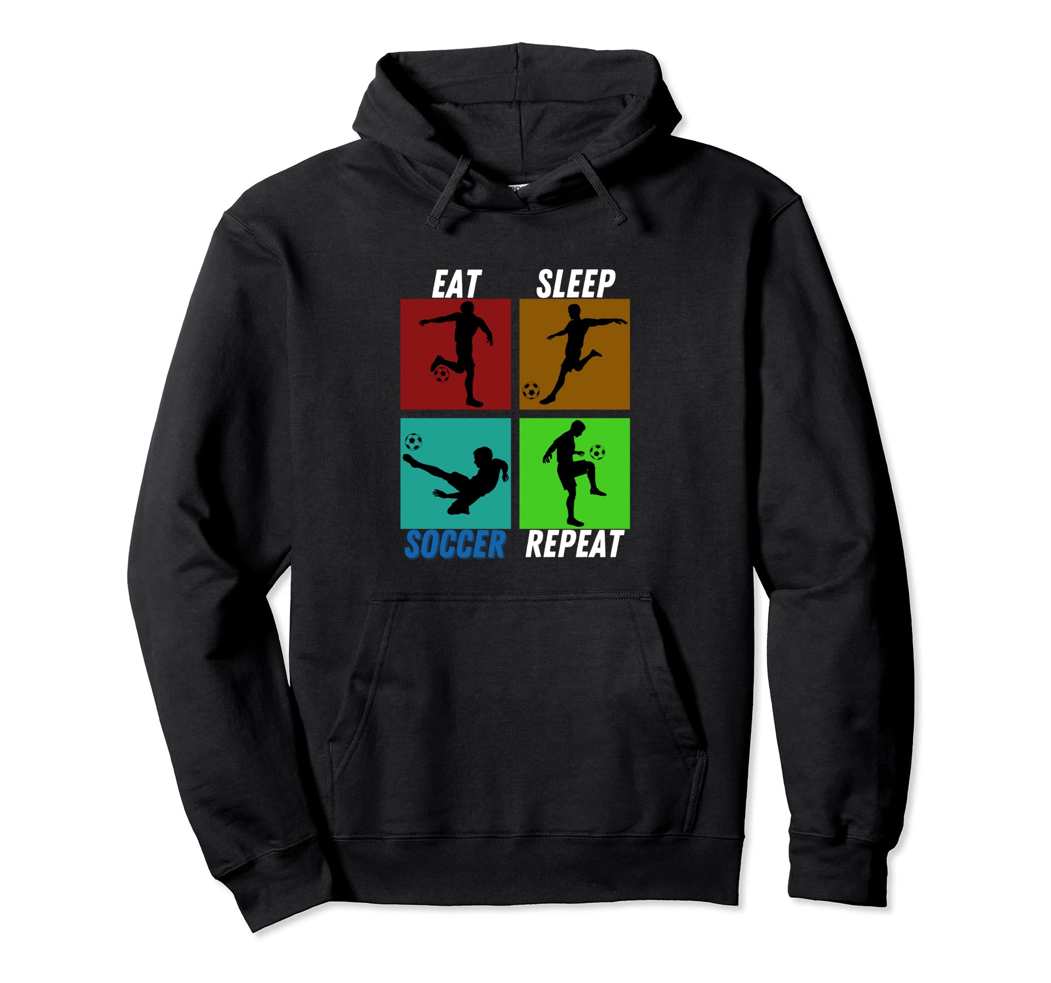 Eat Sleep Soccer Repeat Soccer Gifts Hoodie - Custom Art Print Men Women