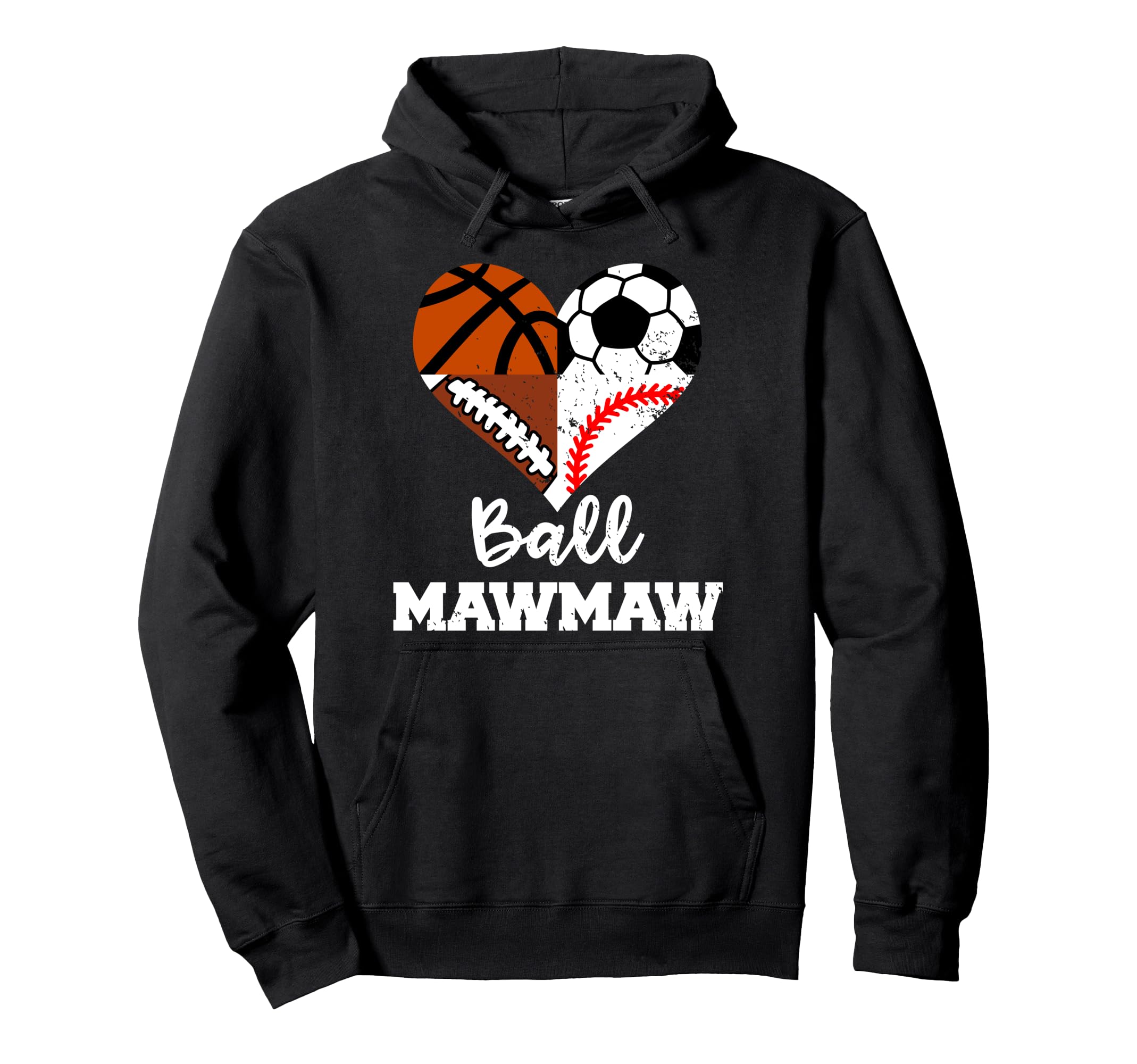 Ball Mawmaw Soccer Football Baseball Hoodie - Novelty Apparel Unisex