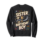 Sister Birthday Soccer Sibling Party Sweatshirt - Custom Art Print Unisex