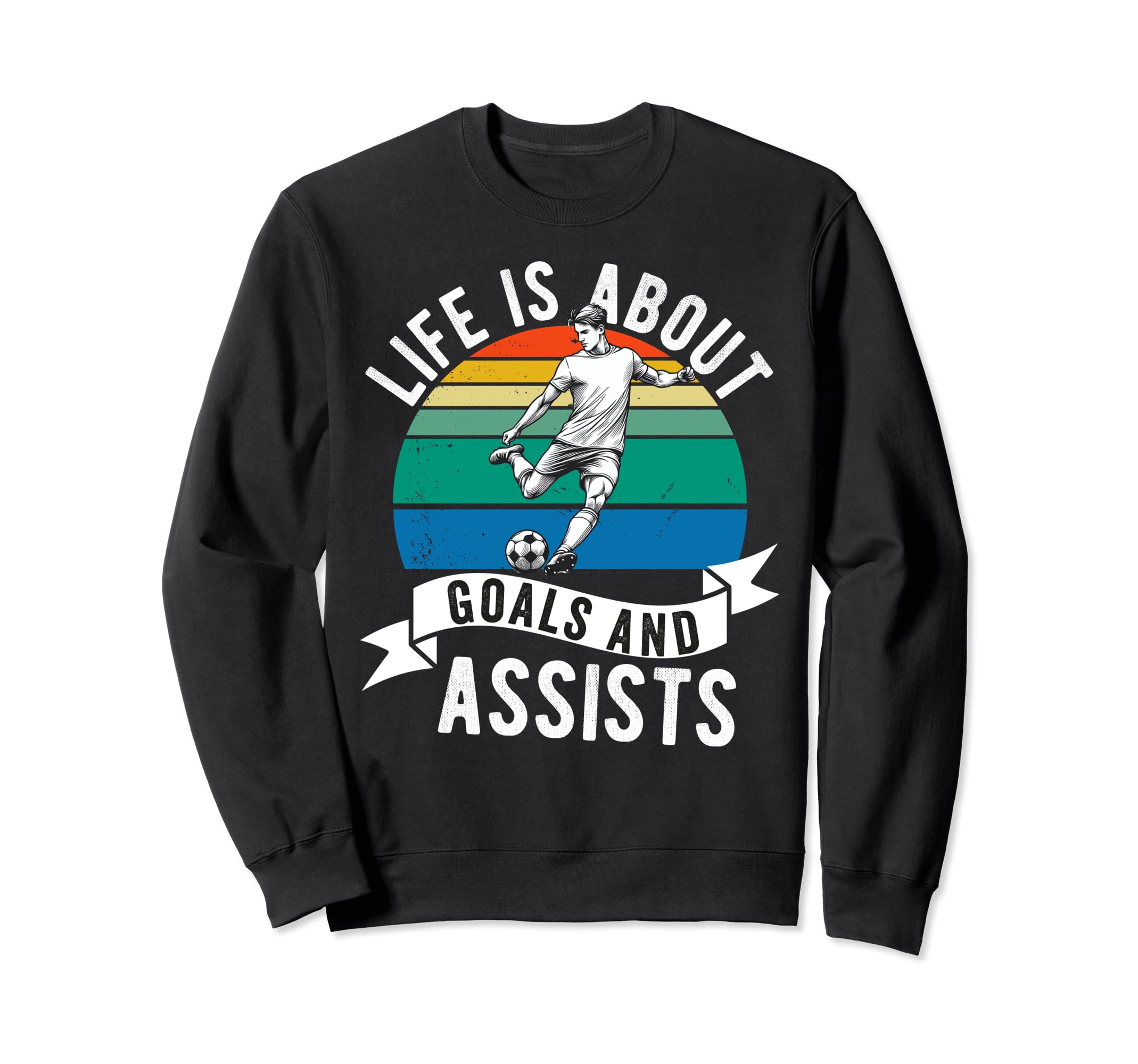 Lifes About Goals And Assists Sweatshirt - Aesthetic Graphic for Adults